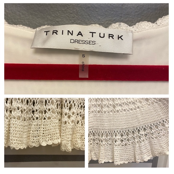 Trina Turk White Crochet Scalloped Summer Dress - Picture 7 of 11